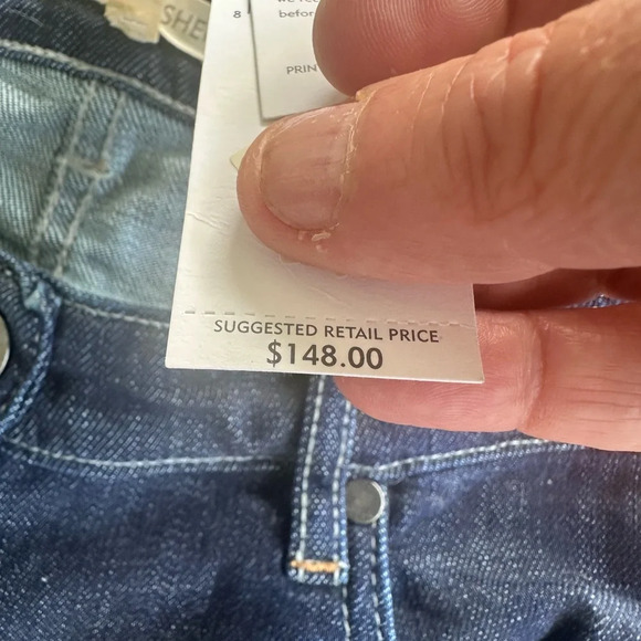 Eileen Fisher Dark Wash Skinny Jeans - Picture 6 of 11